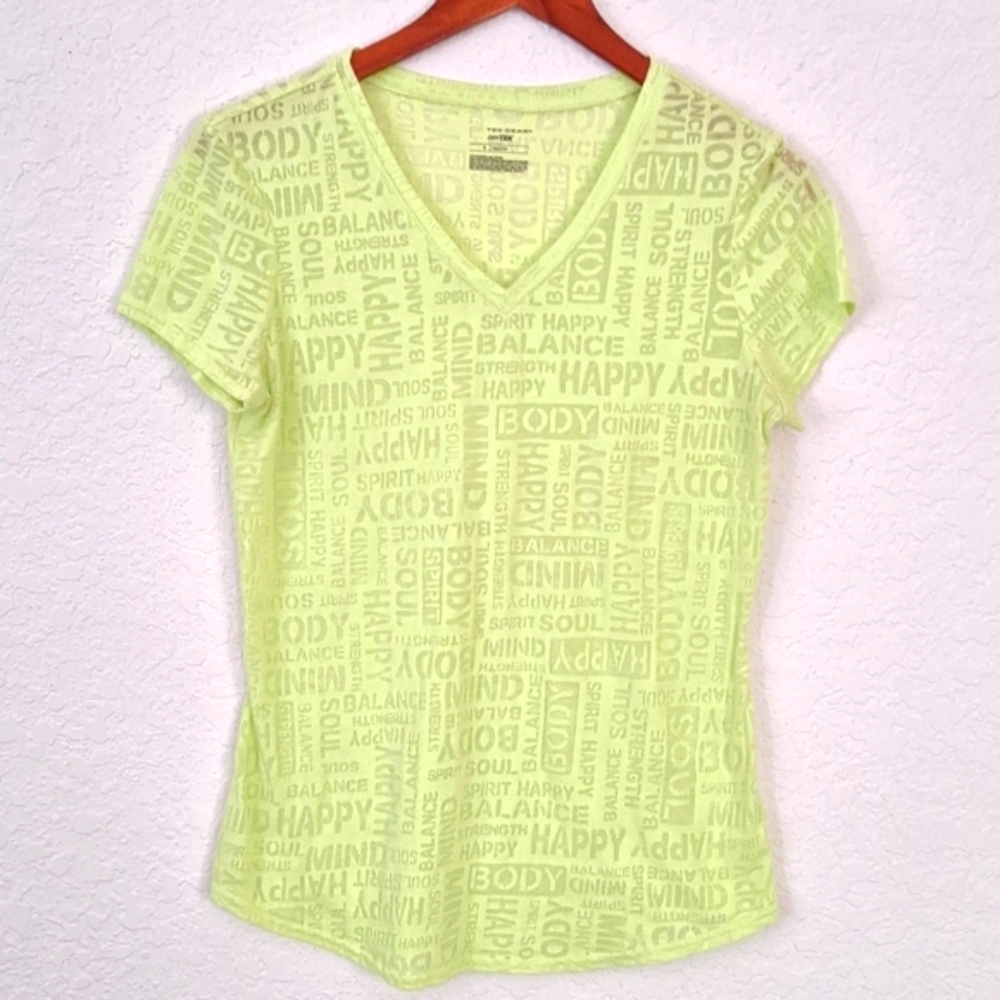 TEK GEAR Neon Yellow Green T-shirt  0/123